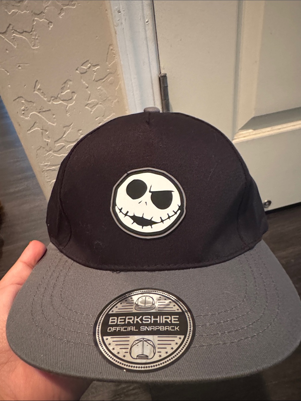 Berkshire Two-Tone Snapback Hat with Jack Skellington Skull Patch